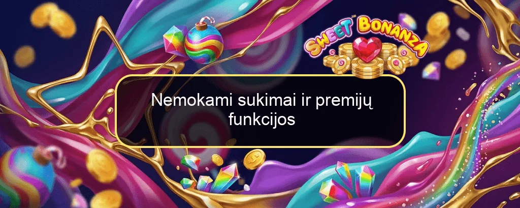 Nemokami sukimai ir premijų funkcijos Nemokami sukimai ir premijų funkcijos